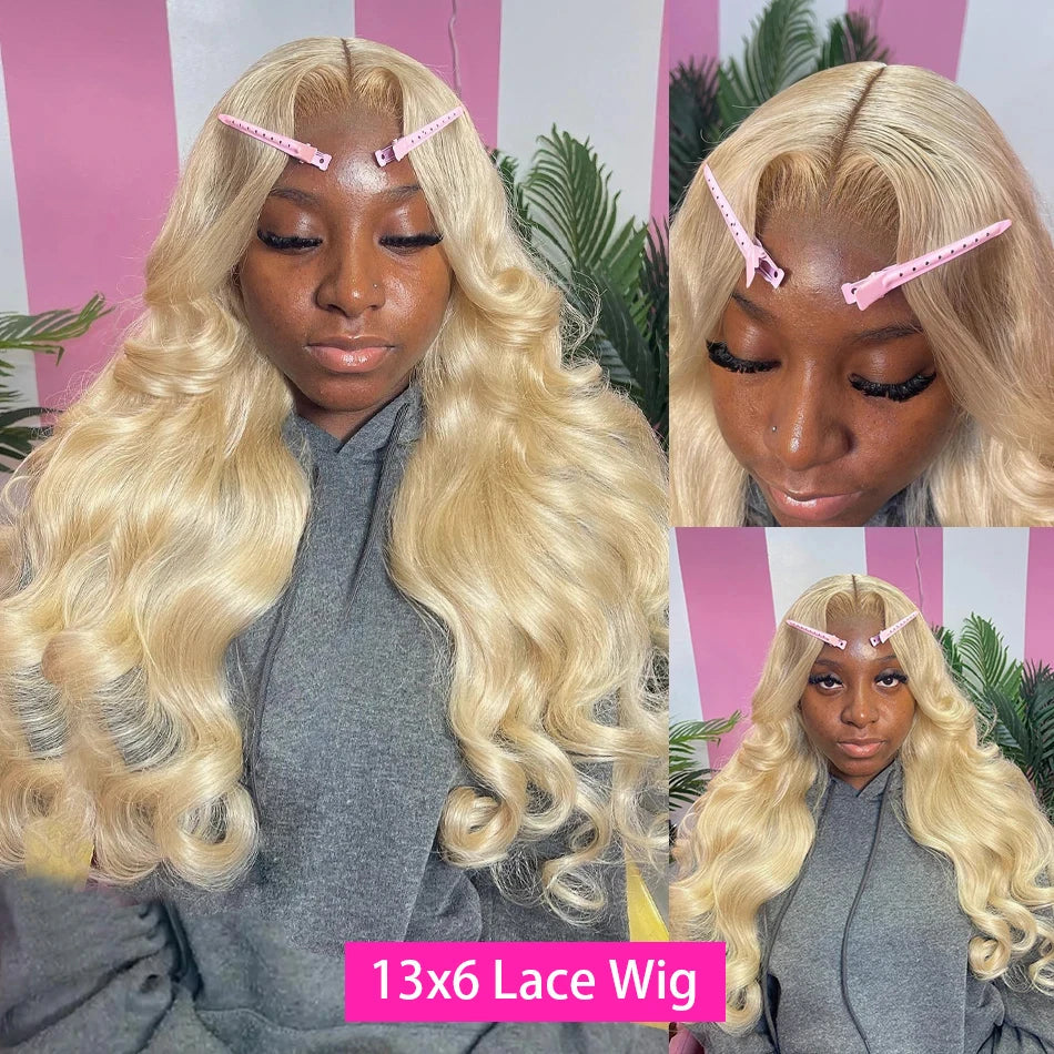 34 30 Inch 613 Hd Lace Frontal Wig 13x6 Body Wave Brazilian 250 Density Blonde Lace Front Wig Human Hair Colored Wigs For Women