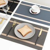 Set of 2/4 PVC Placemat for Dining Table Mat Set Linens Place Mat Accessories Cup Wine Decorative Mat Placemats for Table