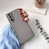 Camera Lens Protection Phone Case For Huawei P20 P30 P40 Mate 20 Pro Honor 20 Matte Translucent Shockproof Back Cover Case