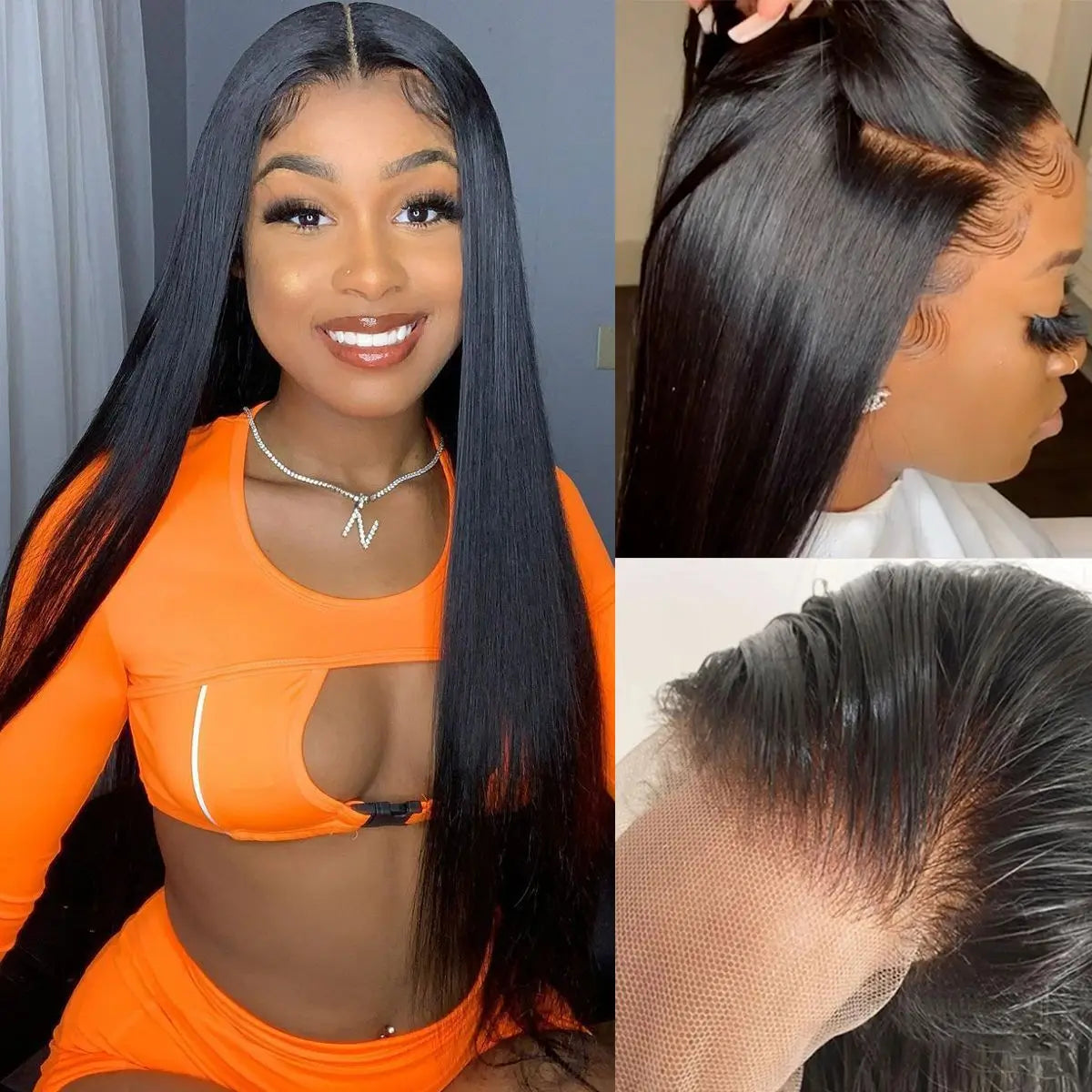 13x4 13x6 Hd Lace Frontal Wig 30 32 34 Inch Straight Lace Front Wig Human Hair 360 Lace Frontal Wig 5x5 Gluless Closure Wig