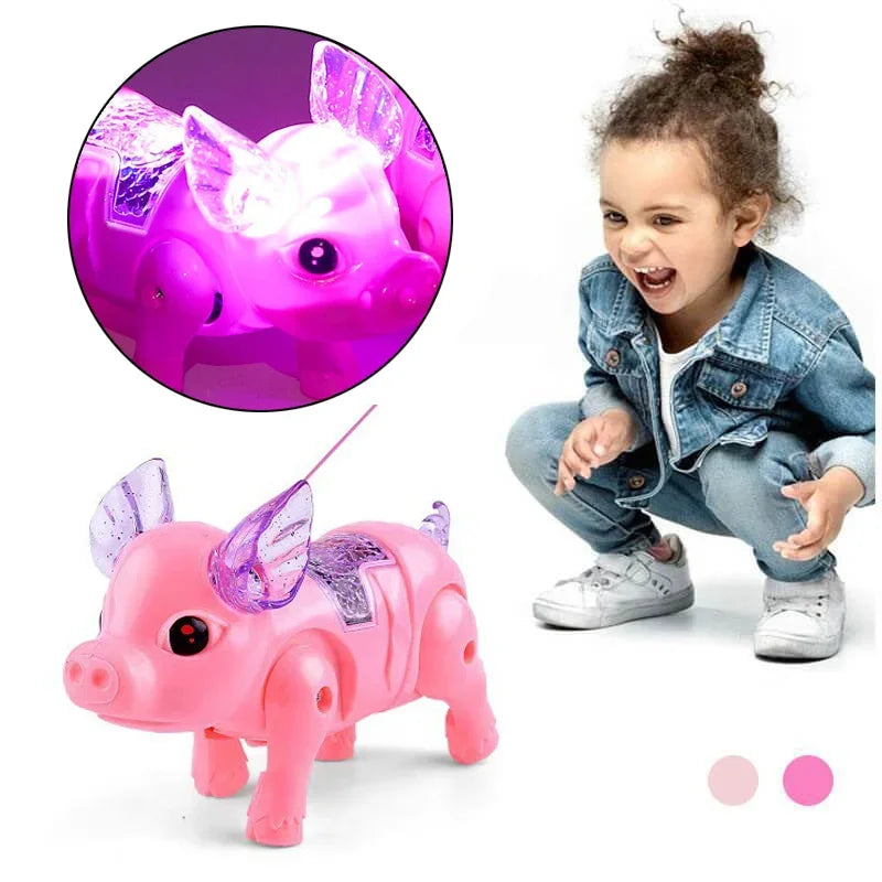 Pink Color Funny Electronic Toys Cute Electric Walking Pig Toy with Light Musical Kids Children Birthday Gift Toys Robot Dog Top