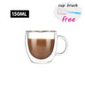 Double Wall Glass Cup Heat Resistant Transparent High Borosilicate Mug Tea Milk Lemon Juice Coffee Cup Gift Creativity Drinkware