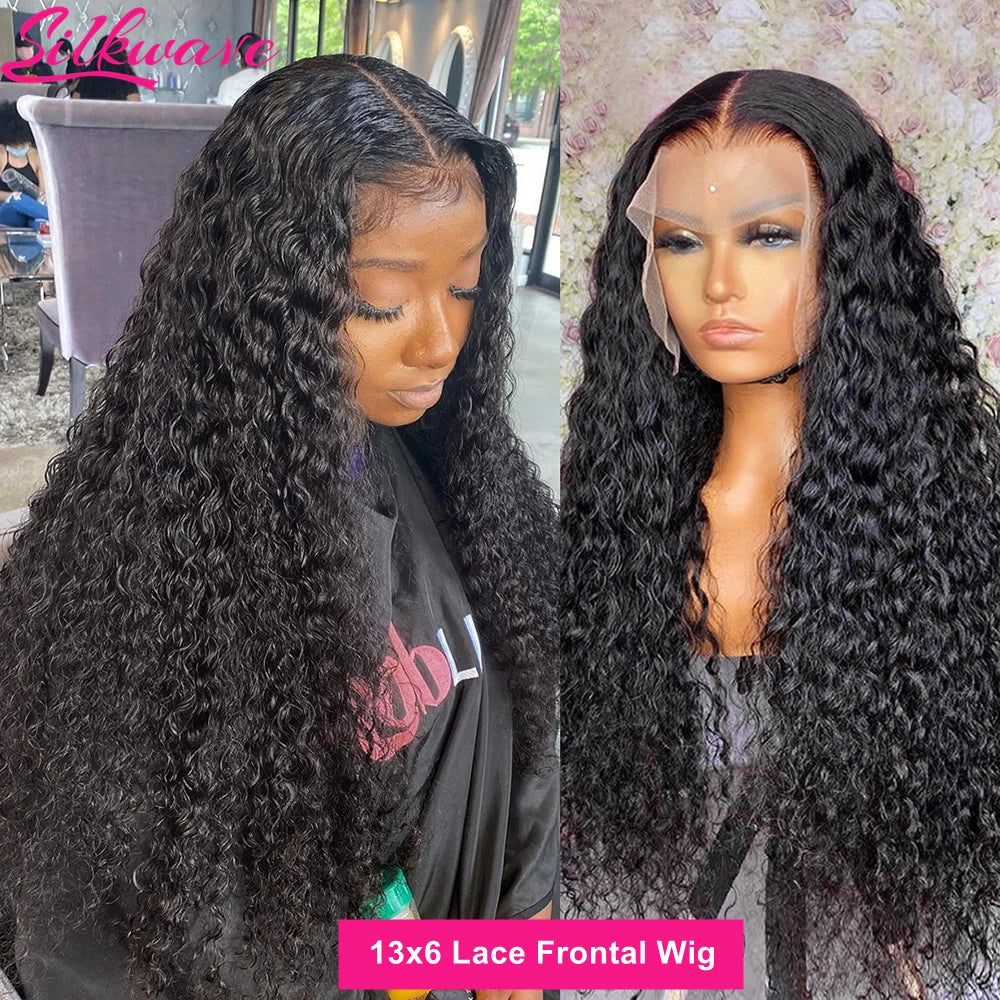 Wear And Go Deep Wave 4x4 5x5 HD Lace Closure Wig with Pre Plucked Hairline Pre Cut Curly Glueless Wigs Human Hair Ready to Wear