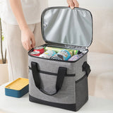 Large Capacity Tote Bento Insulated Lunch Bag Picnic Food Lunch Box Storage Ice Cooler Thermal Bag Portable Fridge Thermal Bag