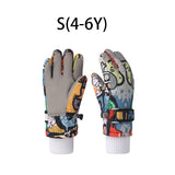 Fashion Children Ski Gloves Waterproof Kids Mittens for Girls Boys Accessories Antiskid Thicken Snow Sports Child Gloves 4-12Y