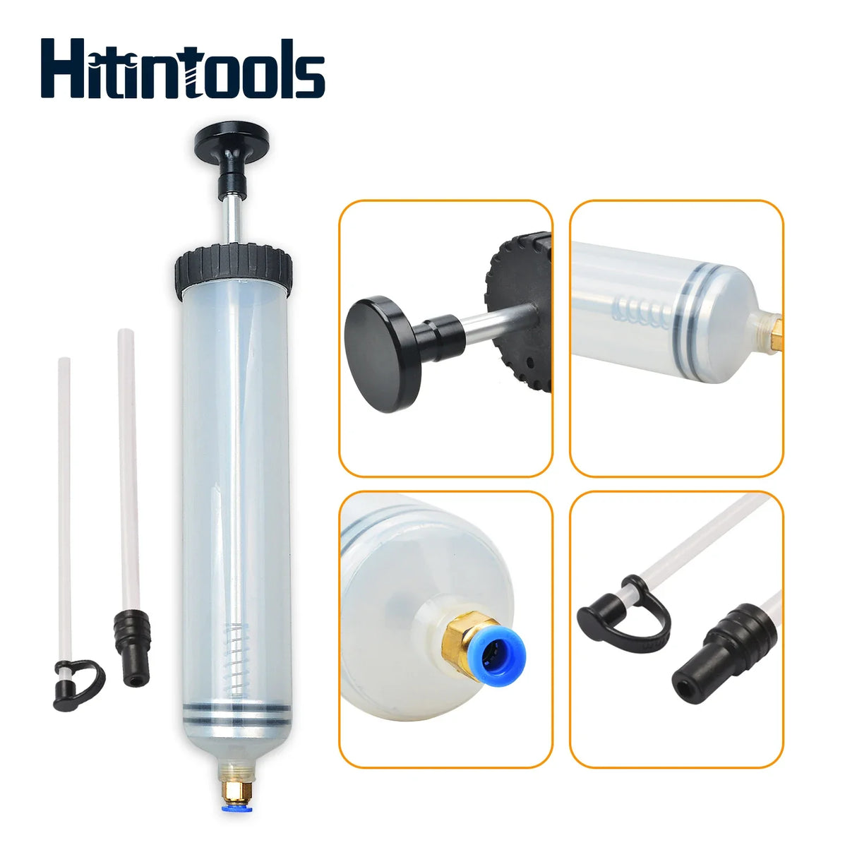 500ML Car Fluid Change Inspection Syringe Engine Gearbox Oil Extractor Fuel Transfer Hand Pump Tool