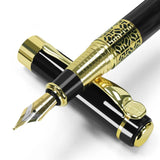 Retro Metal Fountain Pen F Nib Classic Design with Converter High Quality For Business Writing Office School Supplies Stationery