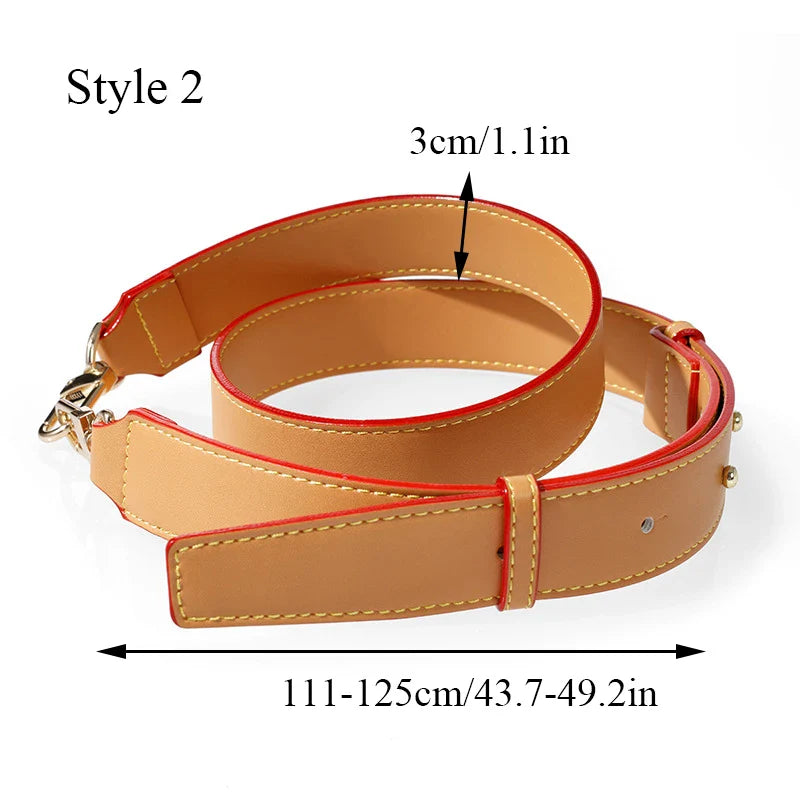 100% Genuine Leather 105CM Bag Strap for LV Neverfull Bags Adjustable Handbags Straps Crossbody Replacement Bag Accessories