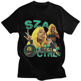 Rapper SZA CTRL X SOS Album Print T-Shirt Plus Size Retro Punk Universal Oversized Hip Hop Harajuku Cotton Streetwear