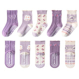 5 Pairs Children's Socks Cotton Non-slip Socks Floor Socks Cartoon Flowers Baby Socks Toddler Boy Girl Socks Kids Socks 0-12 Ys