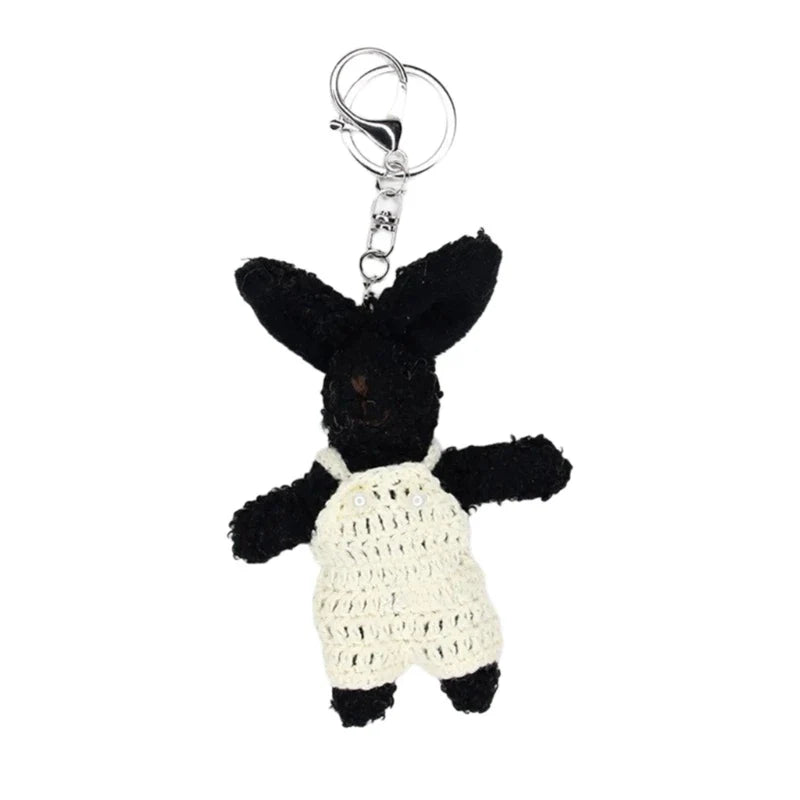 Bunny Heart Phone Chain Korean INS Punk Cute Rabbit Dolls Keychain Bag Decoration Y2K Fashion Jewelry Pendant Accessories Gift