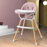 1pc 3-in-1 high chair for toddlers, convertible infant high chair with removable tray and adjustable legs with harness