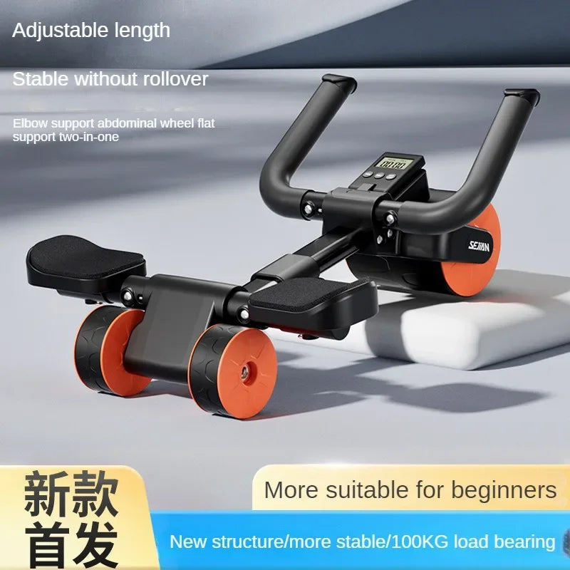 4 Elbows AB Roller Abdominal Wheel Silent Multifunctional Muscle Stretch Roller Durable Abdominal Exercise Roller Training Tools