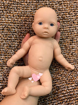 8 styles/28cm Cuddly Unpaint Solid Silicone Bebe Reborn Girl Full Body Silicone Baby Girl Lifelike Real Corpo De Silicone Doll