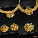 Indian Luxury Necklace Jewelry Sets For Women Dubai Gold Color African Arabic Wedding Bridal Collection Sets Earring Jewellery