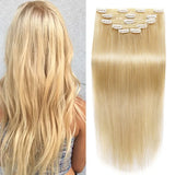 BHF Clip in Hair Extensions Human Hair Straight Remy Hair Natural Black Light Brown Honey Ombre Hair Extensions With Clips 70g