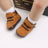 Newborn Boys' Middle top and High top fashion sneakers Boys' and Girls' casual soft cloth bottom anti slip First Walkering shoes