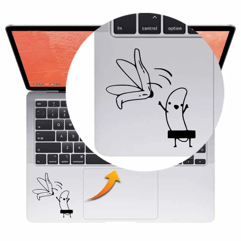 Banana Funny Cartoon Laptop Sticker for Macbook Pro 14 16 Retina Air 13 15 Inch Mac Skin Vinyl Samsung Notebook Trackpad Decal