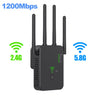 1200Mbps Wireless WiFi Repeater Wifi Signal Booster Dual-Band 2.4G 5G WiFi Extender 802.11ac Gigabit WiFi Amplifier WPS Router