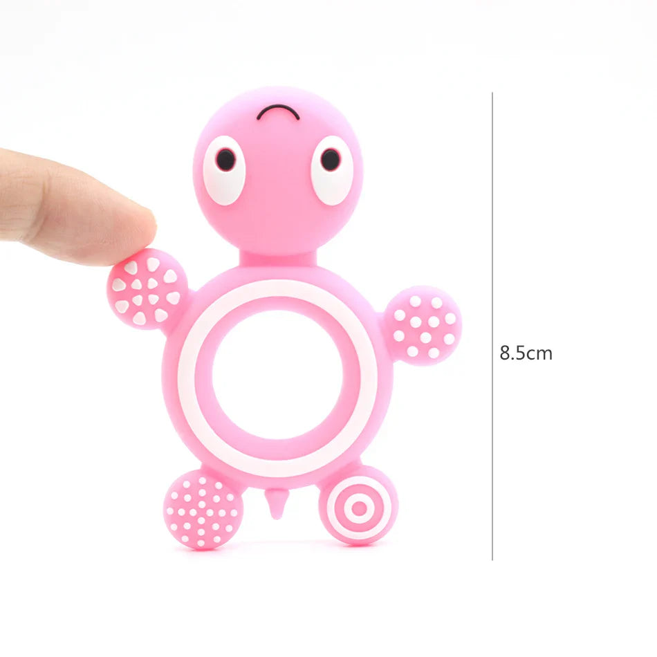 10PCS BPA Free Silicone Turtle Teething Chewable Pendant Nursing DIY Necklace Baby Pacifier Dummy Teether Toy Accessories