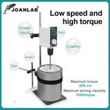 JOANLAB Liquid Mixer Lab Electric Stirrer Digital Display Overhead Stirrer Adjustable Height Lab Equipment 20L 2000rpm 110V 220V