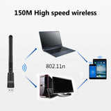 MT7601 Wireless Network Card High-Speed 150Mbps Mini USB WiFi Adapter with 2dB Antenna for Windows PC