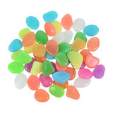 50Pcs 2cm Luminous Stones Garden Pebbles Glow In The Dark Garden Outdoor Sidewalk Rocks Decoration Aquarium Glowing Stone