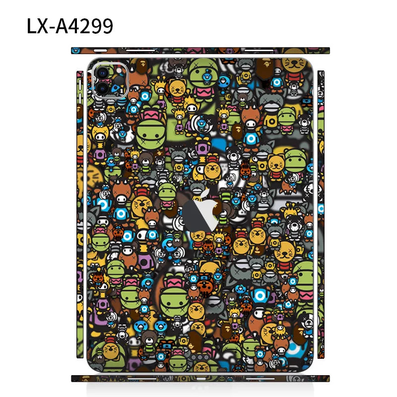 For iPad Skin Cover Sticker Pro 11 12.9" 2020 2021 2022 Air 4 5 10th Gen 10.9 Tablet Decals iPad Skins Stickers Protective Film