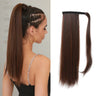 LOUIS FERRE Straight Ponytail Extension 26 inch Pony Tail Natural Long Ponytails Wrap Around Synthetic Hairpieces for Women Girl