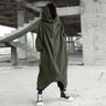 Winter Men Women Hooded Coats Gothic Long Sleeve Zip Long Jackets Large Sized Fleece Overcoats Windbreakers Jackets