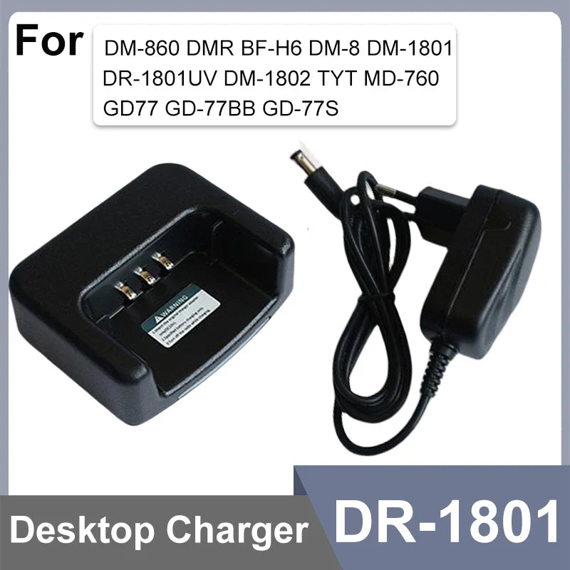 Baofeng DR-1801 Battery USB C Charger Cable Original Car Charger For DM-1801UV DM-860 TYT DM-760 GD-77 Walkie Talkie Accessories