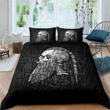 Vikings Duvet Cover Scandinavian Culture Print Bedding Set Mythology Religion Comforter Cover King Queen For Teens Adults Gifts