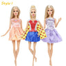 3 Sets Fairy Tale Classic Princess Doll Dresses COSPLAY Party Gown Clothes for Barbie Doll Accessories Kids Dollhouse Toys