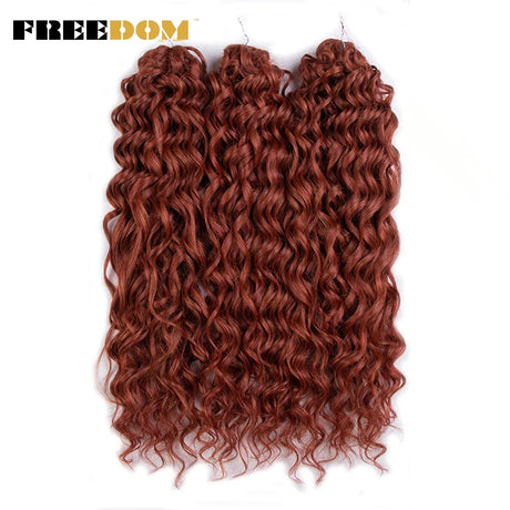 FREEDOM Synthetic Deep Wavy Twist Crochet Hair Afro Curly Hair Crochet Braids Hair Extensions For Women High Temperature Fiber