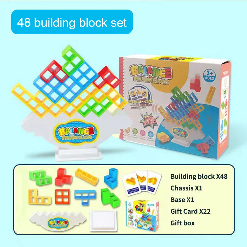 Kids Balance Toy Stacked Tower Board Game Stacking Building Blocks Puzzle Assembly Bricks Children Montessori Educational Toys