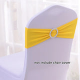 50pcs/lot Stretch Lycra Spandex Chair Covers Bands With Buckle Slider For Wedding Decorations Wholesale Chair Sashes Bow