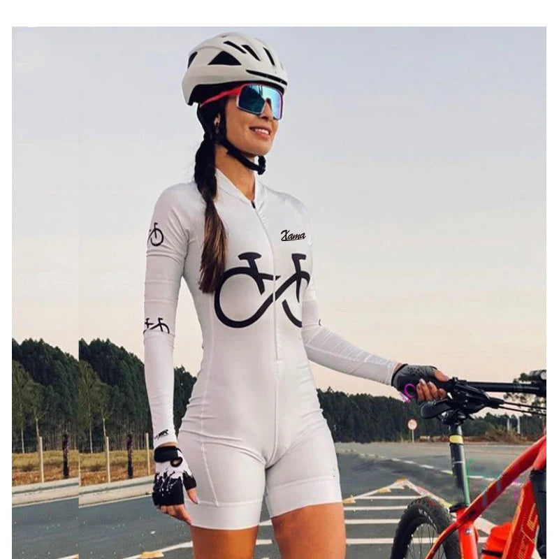 XAMA Cycling Ladies-Cycling-Monkey-Long Sleeve-Summer-Set-Cycling bicicleta infantil Set Suit-Workwear