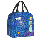 Custom The Little Prince Birds And Stars Lunch Bag Men Women Thermal Cooler Insulated Lunch Box for Adult Office