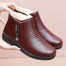 2024 New Women's Real Leather Ankle Boots Thick Bottom Plush Shoes Women Winter Warm Shoes Fashion Cool Footwear Size 35-41