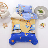 3Pcs Cartoon Cotton Crib Bed Linen Kit Baby Princess Bedding Set Includes Pillowcase Bed Sheet Duvet Cover Without Filler