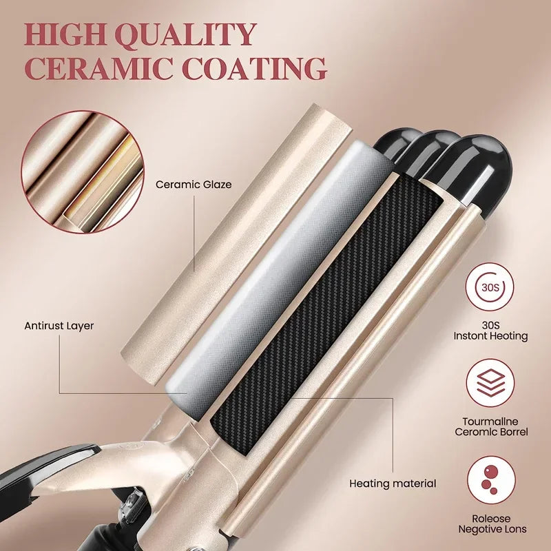 Professional Hair Curling Iron Ceramic Triple Barrel Hair Curler Irons Hair Wave Waver Styling Tools Hair Styling Appliances