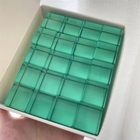 Lucent Cubes Building Blocks Stacking Toy Rainbow Translucent Cubes Acrylic Blocks Learning Color Sorting Toys for Children Gift