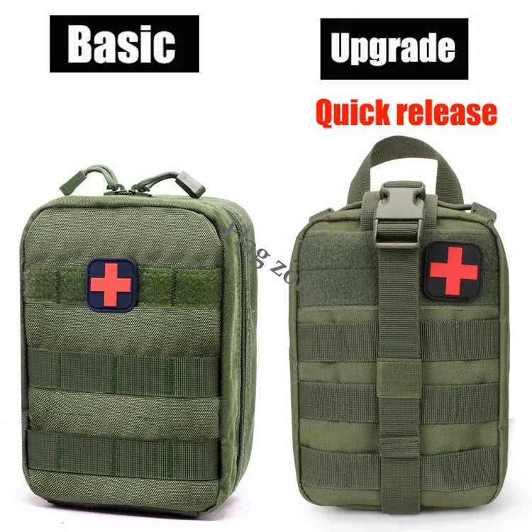 Tactical Molle First Aid Kit Survival Bag Emergency Pouch Military Outdoor Travel Waist Pack EDC Hunting Camping Lifesaving Case