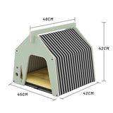 Small Animal Rest and Play House for Dog Hideout Habitat Wooden Cat Beds for Indoor Cats, Rabbit Hideout Bunny House Cat House