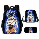 3 Pcs/set Dragon Ball 3D Print Cartoon School Bags for Boys Girls Goku Primary for Kids Back To School Gift Mochila