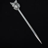 16cm Witch skull Hair Stick  sword woman hair stick Hairpin Amulet Spirit Hair Jewelry For Women