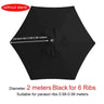 2m 6 Rib Patio Umbrella Canopy Replacement Parasol Sun Cover (Top Cover Only)