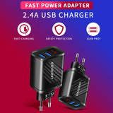 Dual USB Charger 20W Mobile Phone Charger Fast Charging For Samsung iPhone 13 12  Huawei Xiaomi QC3.0 USB C Charger Wall Adapter