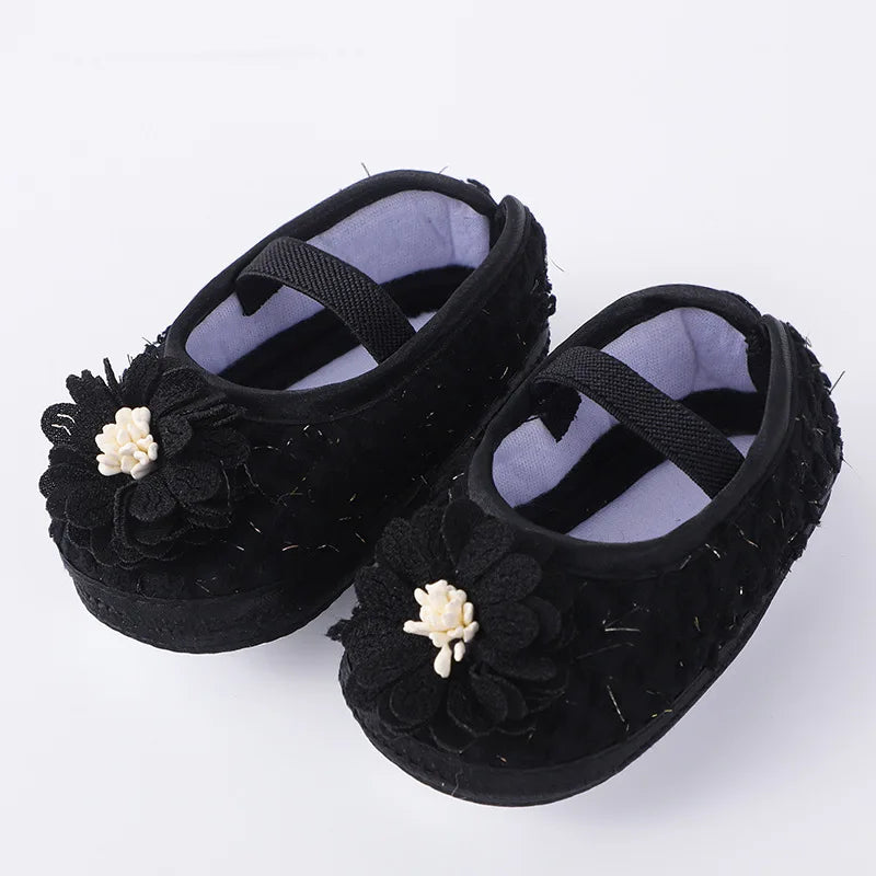 Summer Baby Girls Retro Toddlers Prewalkers Flower Footwear Shoes Infant Soft Bottom First Walkers 0-18M Anti-slip Toddler Shoes