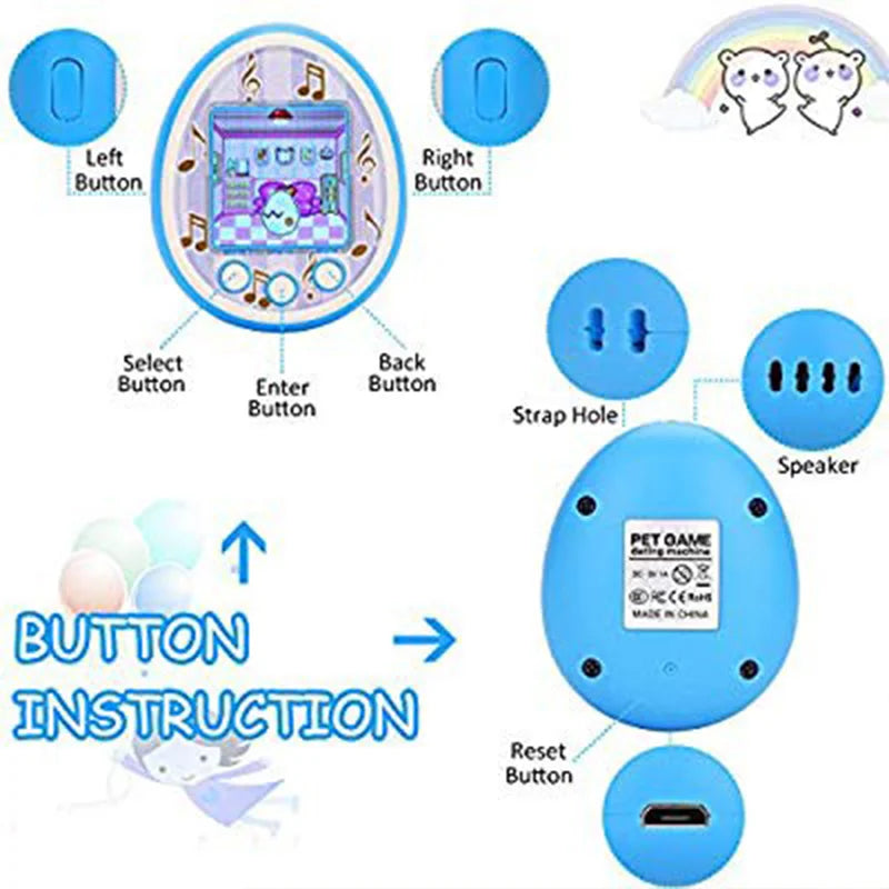 Tamagotchis Funny Kids Electronic Pets Toys Nostalgic Pet In One Virtual Cyber Pet Interactive Toy HD Color Screen E-pet